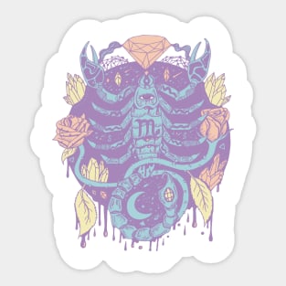 Retro Blend Mystic Scorpio Zodiac Sticker